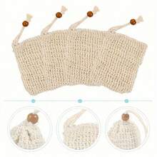 1/3/10 件沐浴海绵袋，无香皂袋，用于起泡和干燥肥皂块，用于沐浴按摩和擦洗，节省肥皂，适用于家庭浴室装饰、秋季装饰、返校 - 均碼 - 查看 10