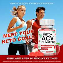 Keto ACV Gummies For Weight Loss, Apple Cider Vinegar Gummie For Rapid Fat Burning, Detox & Immune Support, Gluten-Free & Sugar-Free Gummies For Women & Men, 60 Count