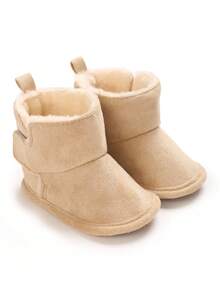 冬季新款婴儿鞋0-1岁幼儿软底雪地靴 - 杏色 - 查看 1