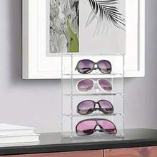 1pc Acrylic Display Shelf, 3/4/5/6/7/8 Tiers Organizer For Model Cars, Sunglasses, Cosmetics, Ideal For Hobbyists And Home Storage, Durable Structure Design, Great Back To School Gift