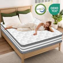 Kaltschaummatratze 90x200 cm, Orthopädische 8-Zonen -Komfort H3 Mittelfest, Matratze Öko-Tex Zertifiziert, Anti-Feuchtigkeit, Anti-Milben, Taschenfederkern Höhe 23cm