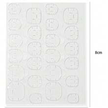 288pcs (12 Sheets) Adhesive Tabs Waterproof Breathable Glue Tabs Double-Sided Nail Jelly Nails,Nail Stickers - trắng - Xem 3
