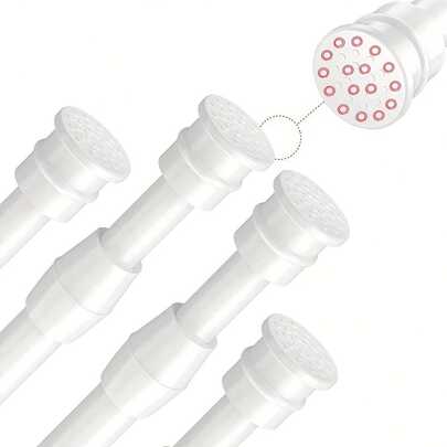 FEPK 1 Stück multifunktionale Teleskopstange, Duschvorhangstange ohne Bohren, verstärkte Federstange, einstellbare Länge, geeignet für Badezimmer, Küche, Kleiderschrank, Vorhänge, Wäscheständer, minimalistisches Badezimmer Accessoire