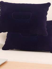 1件/2件户外便携式PVC植绒充气枕，露营睡袋枕头，午睡枕