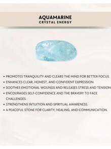 1pc Aquamarine Bracelet Women's Bracelet 21st Birthday Gift Aquamarine Jewelry March Birthstone Gift Pisces Jewelry - Baby Blue - View 4