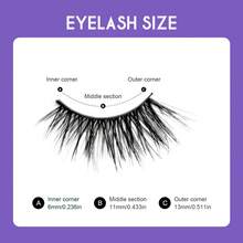 7pcs/10pcs Transparent Stem Half-Strip Eyelashes, Natural Cat Eye Makeup, Extended Tail Lashes, Fluffy Soft Faux Mink Lashes, Natural Makeup, Suitable For Daily Makeup, Beauty Blogger Makeup YP003 - Black - View 9