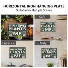 1pc 20x30cm ISSA WHOLE LOTTA PLANTS IN THIS MF Metal Signs Personalized ,2D Wall Hanging Decor ,Coffee Bar Room Bathroom Home Wall Fall Bedroom Classroom Kitchen Porch Office House Decoration Stuff Classroom Living Patio Outdoor Decor Decorations Halloween 805 - 彩色 - 查看 4