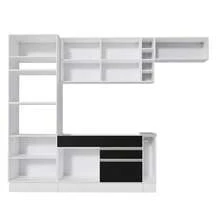 Cocina Integral Completa Modular Madesa Glamy 290cm Color Blanco/Negro 03 - Negro y Blanco - Ver 10