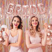 1pc Laser Rain Curtain / 2pcs/3pcs (Blue Laser + Champagne Set) / 2pcs (Champagne Rain Curtain) Shiny Gold Birthday Party Decor Background, Housewarming, Anniversary, Wedding Decoration To Add Joyful Atmosphere - Champagne - View 8