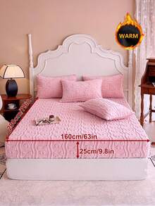 1pc Taffeta Fitted Sheet, Bedding, Bed Cover, Fitted Sheet, Mattress Protector, Solid Color Fitted Sheet, Available In Multiple Colors, Comfortable & Warm Mattress Pad, Minimalist Style Home Textile, Soft Anti-Pilling Bed Cover, Skin-Friendly Fitted Sheet, Excluding Pillow And Pillowcase