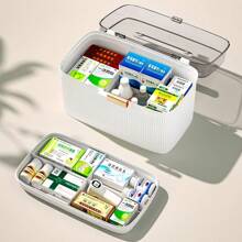 Multi-Layer Family Dormitory Medicine Box Drug Storage Box First Aid Medicine Classification Storage Small Medicine Box First Aid Kit