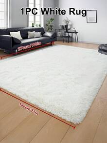 1pc Rug, Area Rug, Living Room Rug, Bedroom Rug, Room Decor, Solid Color Soft Modern Indoor Large Shaggy Rug For Bedroom Living Room Dorm Room, Fall Decor, New Year Winter Warm Decor, Halloween Gifts, Bedroom Decor, Christmas Decoration, Home Decorative Non-Slip Plush Fluffy Area Rugs Girl Pink Comfy Floor Carpet - 彩色 - 查看 12