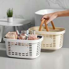 1 pièce Panier de douche en plastique pour salle de bain, panier à linge creux avec grande ouverture pour le stockage et le drainage