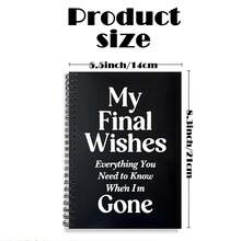临终规划日记本套装 - 1 件 A5 笔记本“我的最终愿望”和 1 件 A5 笔记本“F*CK！死了！现在怎么办？”，螺旋装订，内含周到的提示，可用于记录最终愿望、遗产详情和感人告别，耐用封面非常适合遗产保存，非常适合为亲人做准备和度过人生的最后一章，是遗产规划和成年里程碑的必备品 - A5 - 查看 2