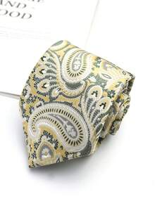 1pc Paisley Pattern Handmade Necktie, Suitable For Business, Casual, Party, Wedding, Gift - Multicolor - View 14