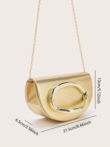 这款迷人的大容量晚宴手拿包采用闪亮的链条肩带和时尚的翻盖设计，并以奢华的人造皮革材质打造，是婚礼和派对的理想之选。这款女士链条单肩斜挎包适合青少年、大学生、年轻职业人士和上班族，是派对、婚礼、晚宴和正式场合的完美之选。它可以与女士晚礼服、派对配饰、亮片连衣裙、闪亮连衣裙和优雅连衣裙完美搭配。 - 金色 - 查看 8