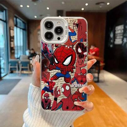 Marvel Spiderman Motifs Full Coverage Phone Case Protective Case Suitable For Use In IP-Hone 11/12/13/14/15/16 Pro Max/Plus X/XS/XSMAX Series Protecti