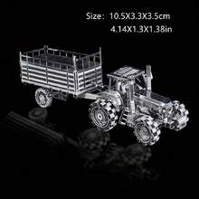 3d Metal Puzzle Assembly Model, Diy Stainless Steel Interlocking Construction Vehicle Model Set With 6 Different Vehicle Designs, Including Road Roller, Excavator, Bulldozer, And More. No Glue Needed. Ideal For Birthday Gift.,Wood Ship Model Building,Construction Set,Building Puzzles - Multicolor - View 29