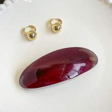 1pc, Version Of The New Style Of Acetic Acid Fashion Temperament Retro Shell Texture Large Top Clip Spring Clip Hair Accessories, Holiday Gifts Woman ,Flat Claw Clip, Claw Clips, Clips For Hair, Hair Slide, Hair Claws