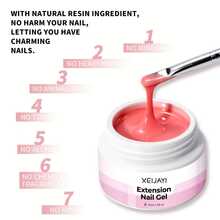 XEIJAYI 1pc Solid Builder Gel For Nails, Extension Hard Nail Gel, Non-Sticky Hand Nail Sculpture Gel, Acrylic Extend Nail Gel For Nail Art - 彩色 - 查看 6