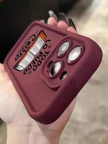 1个酒红色书籍图案全覆盖TPU防震手机壳，适用于 16、15、14、13、12、11 Pro Max及系列 - 彩色 - 查看 3