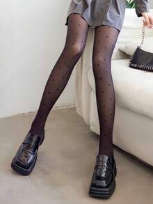 1 par de Meias-calças/Collants Térmicos Forrados de Fleece Preto/Marrom para Mulheres, 300g/200g/80g, Onda, Amor, Coração, Laço, Estampa de Leopardo, Meias de Fleece Grossas, Mostra o Tom de Pele, Sexy, Alta Elasticidade, Legging Ajustada, Macia e Suave, Modelagem de Perna na Moda, Adequada para Fashionista, Jovem, Adolescente, -10-15°C, Meias-calças para Primavera/Outono/Inverno, Festa, Discoteca, Várias Festas, Esportes, Lazer, Negócios e Outros Usos Diários.