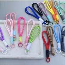 3-20pcs Creative Short Colorful Woven Mobile Phone Lanyard Key Chain Polyester Adjust Mobile Phone Lanyard Keychain Hanging Rope Bag Hanging Accessories Pendant Anti Lost Universal Short Phone Wrist Strap Rope Braided Colorful