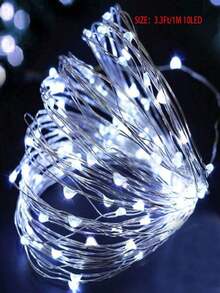 1PC LED Battery Box Copper Light String, Battery Powered, Suitable For Parties, Birthdays, Valentine's Day, Weddings, Anniversaries, Halloween, Christmas, Easter Decorative Atmosphere LED Light String Christmas Decoration XMAS Decor Christmas Tree Gift Decor Thanksgiving Wedding Home Decor Home Decor Fall Decor Autumn Decor Birthday Decorations For Gifts Party Supplies Indoor Outdoor Garden Holiday Festival Decor Halloween Decor Wall Decor Halloween Ornaments