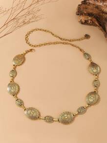 复古风女士腰链 - 金色 - 查看 5