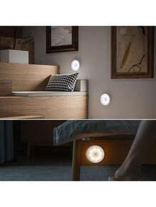 6pcs Wireless Wall Lights With LED Motion Sensor, Rechargeable Night Lights With Auto On/Off, Suitable For Kitchen, Bedroom, Living Room, Hallway, Bathroom, Room Decor