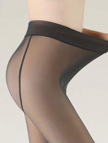 1 par de Meias-calças/Collants Térmicos Forrados de Fleece Preto/Marrom para Mulheres, 300g/200g/80g, Onda, Amor, Coração, Laço, Estampa de Leopardo, Meias de Fleece Grossas, Mostra o Tom de Pele, Sexy, Alta Elasticidade, Legging Ajustada, Macia e Suave, Modelagem de Perna na Moda, Adequada para Fashionista, Jovem, Adolescente, -10-15°C, Meias-calças para Primavera/Outono/Inverno, Festa, Discoteca, Várias Festas, Esportes, Lazer, Negócios e Outros Usos Diários.