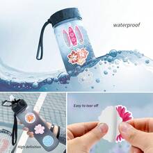 50Pcs Coconut Girl Stickers Vinyl Aesthetics Stickers For Scrapbooking, Diary, Laptop, Bumper, Skateboard, Water Bottle, Computer, Phone, Cartoon, Hard Hat, Car Stickers And Decals - Multicolor - View 6