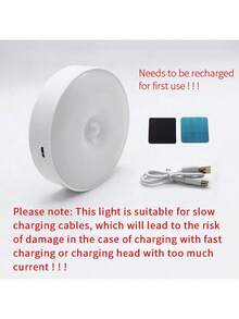 6pcs Wireless Wall Lights With LED Motion Sensor, Rechargeable Night Lights With Auto On/Off, Suitable For Kitchen, Bedroom, Living Room, Hallway, Bathroom, Room Decor