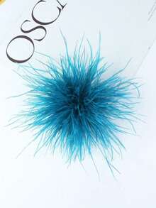 15cm Broche de solapa de pluma de avestruz falsa de alta calidad y estilo retro clásico, accesorio de moda versátil para regalo. Broche de pluma de avestruz vintage europeo y americano, broche decorativo unisex para vestidos, fiestas, manualidades y accesorios para el cabello - flor - Ver 37