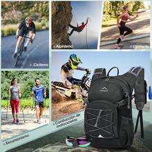 RAINSMORE Mochila de hidratación 18L Mochila de hidratación para Senderismo, Running, Ciclismo, Ciclismo Mochila de hidratación para Hombre y Mujer Cubierta de Lluvia y vejiga de Agua incluida - Negro - Ver 6