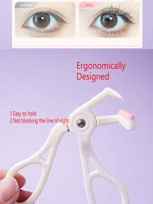 2-delat set med ögonfransböjare, vidvinkel- och deldesign, formning av ögonfransböjare, böjning med ett klick, vidvinkel- och delfransböjare, kompakt och enkel att använda, hållbar utan att klämma ögonlocken, lämplig för kvinnors dagliga användning