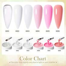 XEIJAYI 1pc Solid Builder Gel For Nails, Extension Hard Nail Gel, Non-Sticky Hand Nail Sculpture Gel, Acrylic Extend Nail Gel For Nail Art - 彩色 - 查看 1