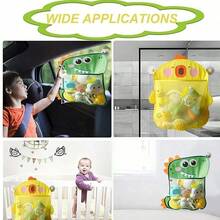 1pc Bath Organizer, Bath Storage For Shower, Hanging Mesh Bath Holder Shower Gift - (Please Do Not Place Heavy Objects On The Hook And Wait 24 Hours After Attaching The Hook Before Using The Device)Cute Cartoon Bath Tote With Suction Cup, Fabric Storage Net Bag, Diapers & Essentials, Shower Gift Bag | Playful Design Tote | Sturdy Handles, Shower Decorations - Multicolor - View 6