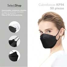 20pz Cubrebocas KF94 Color negro , Tapabocas con 4 Capas de Protección, Ajustador , Individualmente Empaquetados - Negro - Ver 2