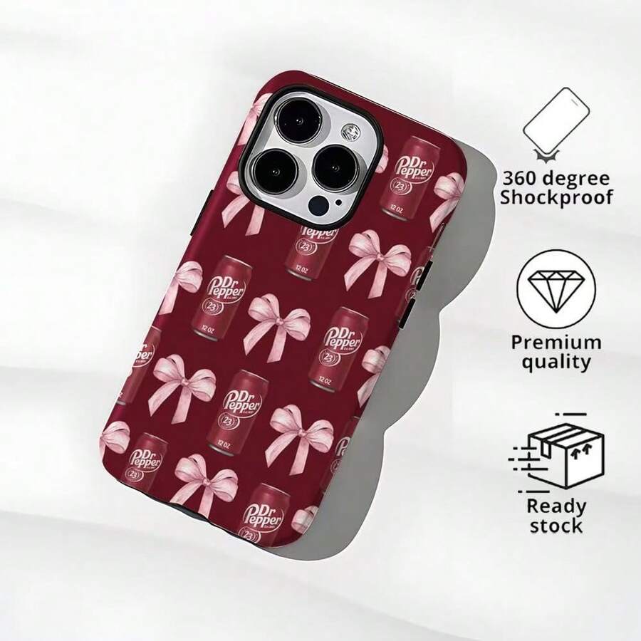 Funda para teléfono con diseño de lazo (1 unidad). Funda de TPU protectora y resistente a golpes. Compatible con phone 16, 15, 14, 13, 12, 11 Pro Max y series