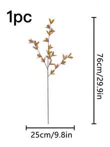 1pc/3pcs 30 Inches (H) Synthetic Pomegranate Leaf Branch Home Living Room Thanksgiving Harvest Festival Party Autumn Desktop Atmosphere Decoration