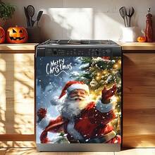 Pegatinas magnéticas, pegatina para lavavajillas con tema navideño, pegatina para refrigerador, almohadilla para cubierta de estufa, mejora la calidad del espacio, hace que los electrodomésticos sean resistentes al desgaste y a los arañazos, autoadhesivas, se adhieren firmemente, adecuadas para refrigerador, lavavajillas, esterilizador, lavadora - Multicolor - Ver 4