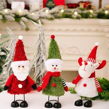 1pc Christmas Decorations Christmas Spring Foot Doll Snowman Ornament Desktop Decoration Santa Claus Home Decor Room Decor Winter