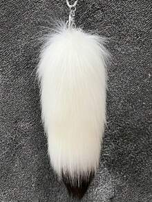 1 pezzo Nuovo ciondolo a forma di coda di lupo/volpe finta 2025, portachiavi in peluche, decorazione a pupazzo cartoni animati per zaino, borsa, chiavi dell'auto, regalo perfetto per compleanno, Ognissanti, Natale - Ragazzi e Ragazze - Multicolore - Visualizzare 8