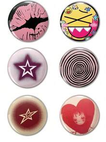 趣味图案徽章胸针、女士别针、翻领别针、包包吊坠、时尚配饰，送给朋友、家人、老师和同学的有趣礼物 - 彩色 - 查看 1