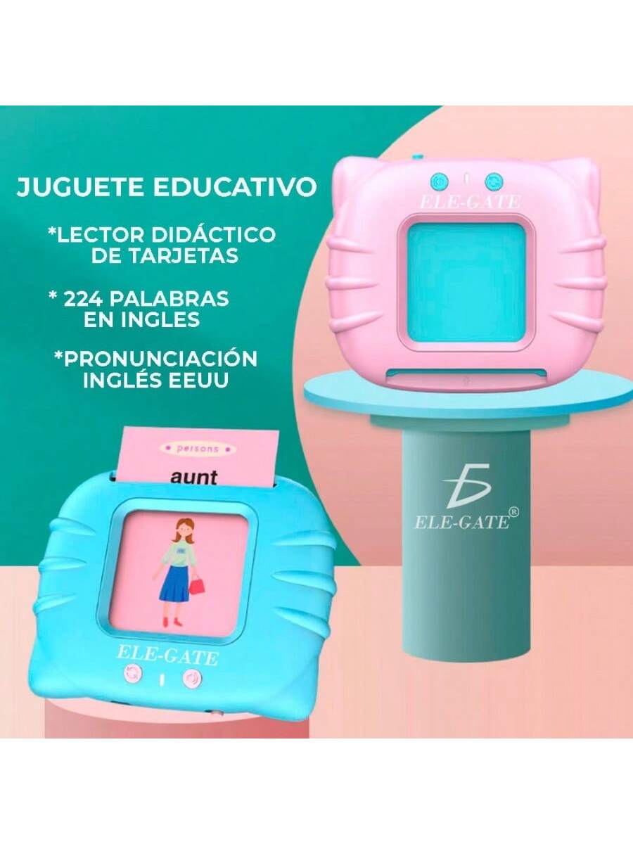 112 Tarjetas de aprendizaje de inglés con voz
