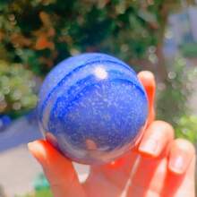 1pc Natural Blue Aventurine Ball, Aventurine Ball, Blue Natural Stone Ball Ornaments, Holiday Gifts, Home Decoration, Garden Decoration