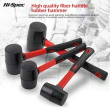 4 - Size Set Elastic Rubber Mallets With Soft Gel Round Tips | Dual - Color Fiber Handles For Comfortable Grip | Ideal For DIY Enthusiasts, Craftsmen & Home Repairs | Perfect For Carpentry, Tile Work, And More