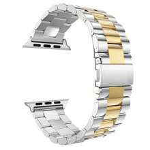 1pc Women's And Men's AppleWatch Band Bracelets Replaceable Strap Wristband, Stainless Steel Adjustable Quick Release Waterproof Breathable Bracelet Smartwatch Accessories For Mother's Day,Father's Day,Holiday Gifts For Men And Women - Silver - View 2