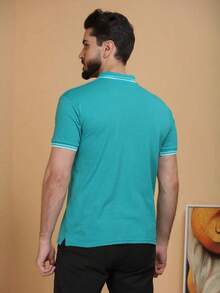 Camisa POLO GOLA LISTA masculina tecido algudão piquet